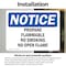 Signmission Propane Flammable No Smoking No Open Flame OSHA Notice Sign, Vinyl Decal, 10in W x 7in L, 2PK OS-2PACK-NS-D-710-L-17889 - alternate 3